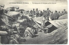 1912 GUERRA ITALO TURCA UN MOMENTO DI TREGUA NELLE TRINCEE