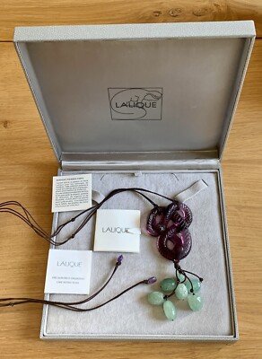LALIQUE AUSSERGEWÖHNLICHES COLLIER SCHLANGE JUWEL SCHLANGE FRANZÖSISCH LUXUS DAUM BACCARAT