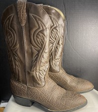 Bronco Size 9D Women’s Cowboy Boots Brown American USA Made Vintage Point Toe