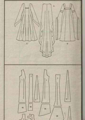 VESTIDOS Y CAPA - MEDIEVAL / RENACENTISTA / BODA (Misses Talla 12-16) Butterick 281 - Imagen 2 de 2