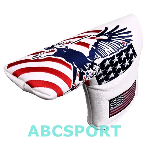 1 pieza Cubierta de cabeza putter con hoja de golf bordado de bandera y águila de EE. UU. - Imagen 4 de 6