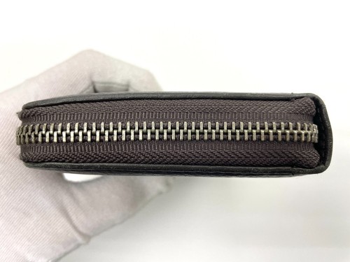 Auténtica cartera larga de cuero BREE con cremallera redonda gris como está - Imagen 5 de 14