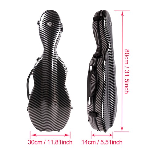 Custodia per violino 4/4 mista fibra di carbonio scatola per violino nero forte lucchetto codice luce - Foto 2 di 11