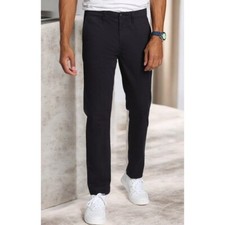 Jachs New York Mens Bowie Slim Fit Stretch Dark Navy Chino Mid Rise Pant NEW 29