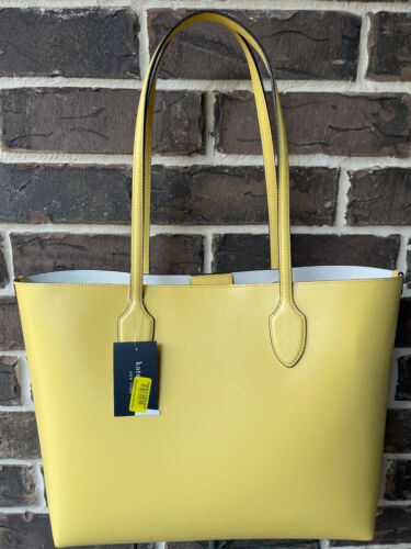 NWT $298 kate spade Bleecker Large Tote Summer Daffodil yellow - Picture 4 of 10