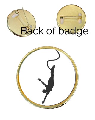 Bungee Jumping 27mm Metal Lapel Pin Domed Badge