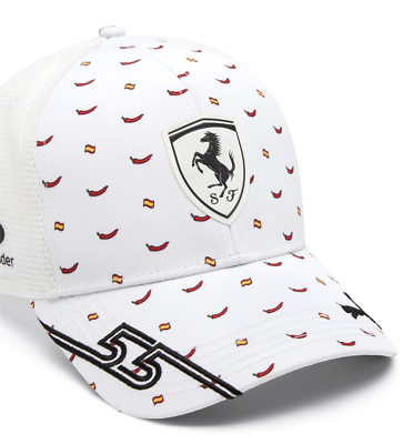 Ferrari Hat Cap White Pink Silver One Size Sparkles Glitter 2026 Ferrari-Inspired White Scuderia Cap F1 Fan Hat  main image 4