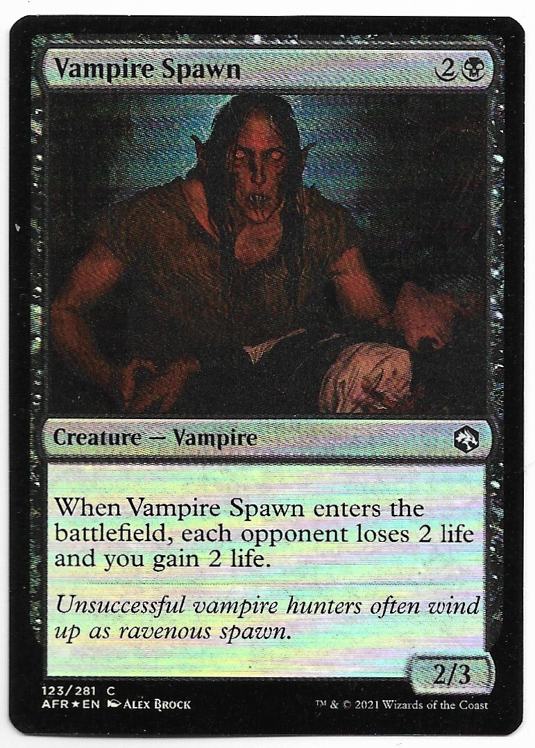 Vampire Spawn AFR 123/281 Common Foil Magic The Gathering LP