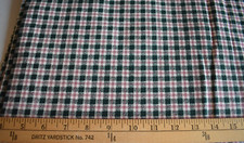 GREEN BURGUNDY  TAN PLAID  100 COTTON FABRIC TRADITIONS 2 YARDS