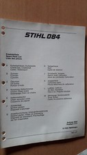 STIHL tronçonneuse 084 : catalogue de pièces 07/1987