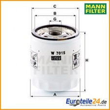 Oil filter Mann filter W7015 for Ford Focus III Fiesta VII