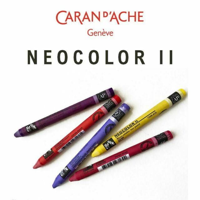 Neocolor II wax pastel water soluble 7500 range Aquarelle watercolour art crayon