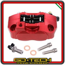 PINZA FRENO RADIALE RACING a 4 PISTONCINI Rossa UNIVERSALE MOTO SCOOTER PIT BIKE