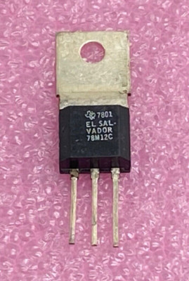 Texas Instruments 7812C +12vdc regulator T202 package