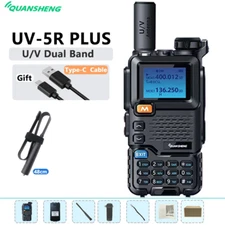 UV 5R plus UHF VHF Walkie Talkie Communication Fm Two Way Radio Station Type-C W