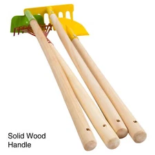 Hey! Play! Kid's Garden Tool Set with Long Wood Handles, 4-Piece Fast Delivery