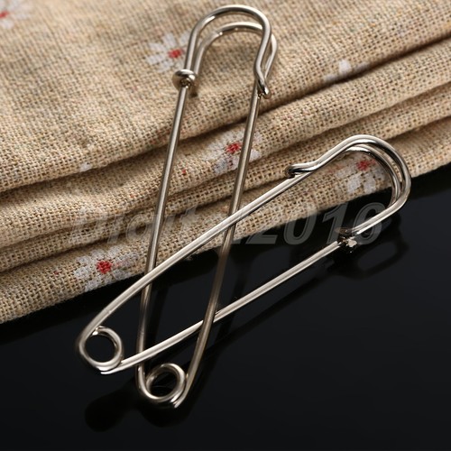 10pcs Large Metal Safety Pins Sewing Kilt Scarf Brooch Sewing Dressmaking Craft - Picture 2 of 10