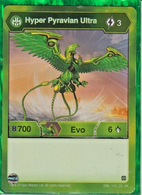 1 X Bakugan Age Of Aurelus Hyper Pyravian Ultra Evo Card Eng 154 Co New Ebay