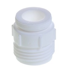 Python Faucet Adapter For No Spill Clean And Fill System 1.3 Inch White Plastic