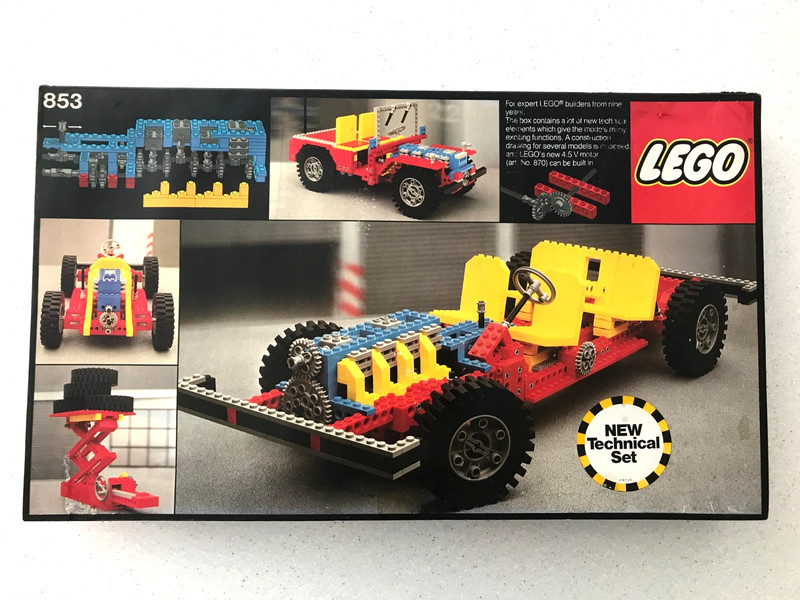 Lego Technic 853 Auto Chassis vintage set complete boxed + motor