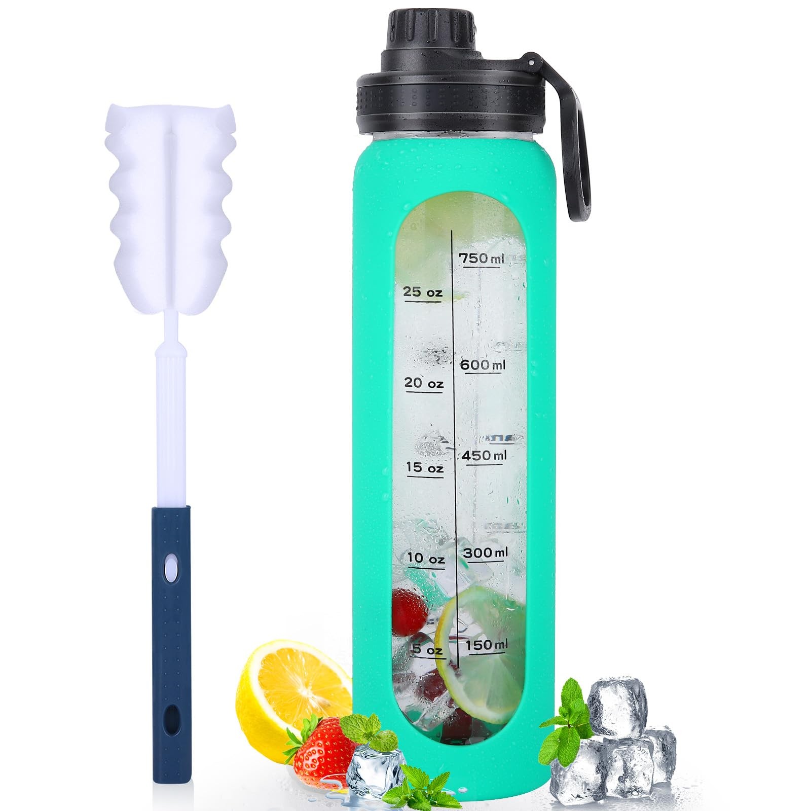 32oz With Silicone Sleeve Drinking Hydration Bottles Reusabl