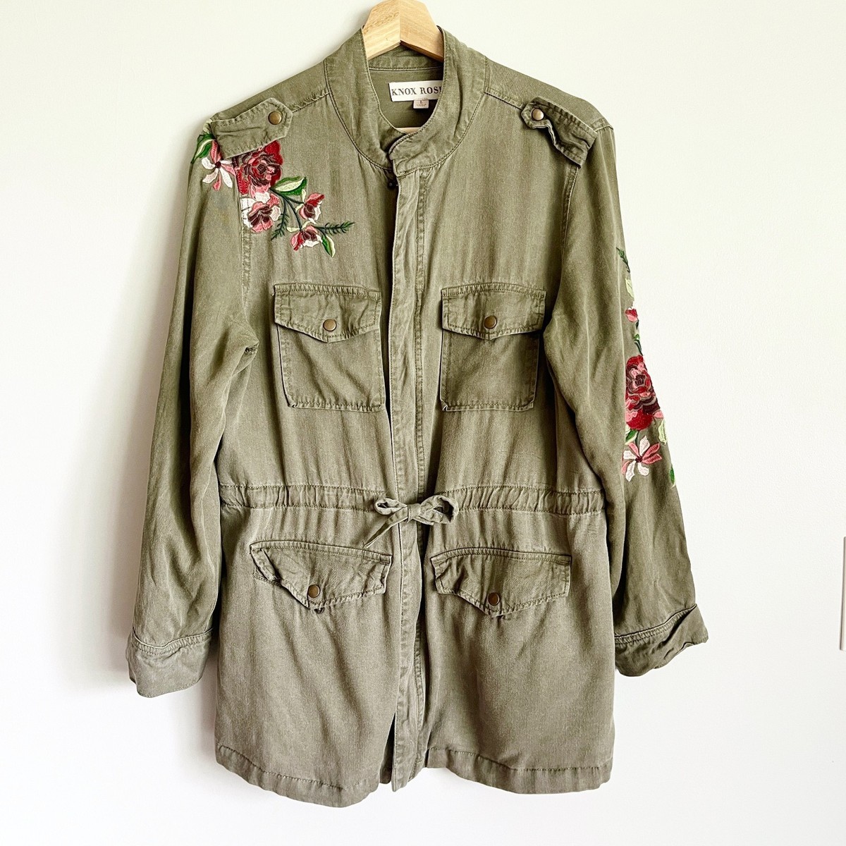 Knox Rose Jacket Size Large Utility Shacket Olive Green