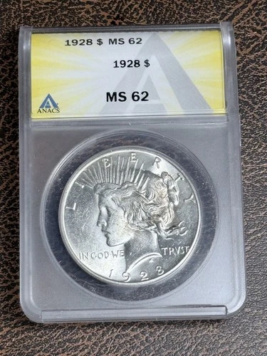 1928 Peace Silver Dollar $1,  MS 62, Rare Key Date, Free Shipping