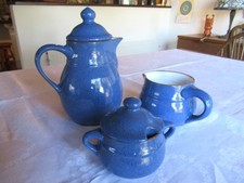 Friesland - Kaffeekanne - Zuckerdose - Milchtopf -  Ammerland - Blau