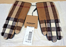 Burberry Victoria Check Wool & Leather Ladies Gloves - Size 8 - BNWT RRP £360
