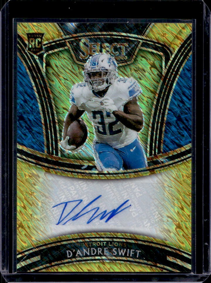 D'Andre Swift Panini Select Select Signatures Prizm #SSDAS Gold