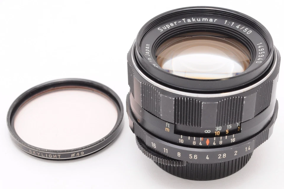 ▶️8 Elements [NEAR MINT] Pentax Super Takumar 50mm f1.4 Lens M42 w/Filter JAPAN - Image 3 of 4