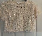ZARA Girls Feathered And Heart Shaped Sequins Top Size 11-12 Years — photo 4