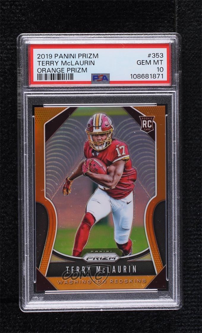 2019 Prizm Rookies Orange /249 Terry McLaurin #353 PSA 10 GEM MT Rookie RC 0q21