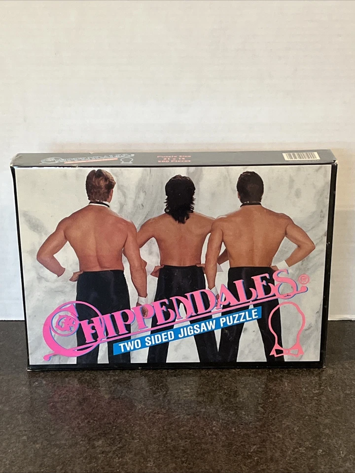 VTG Chippendales Dancers Two Sided Jigsaw Puzzle 500 Pieces SEALED NOS🔥 - Image 2 of 4