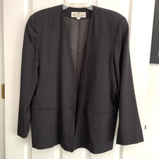 John Meyer of Norwich Made in USA Wool Mark Single Button Jacket Blazer sz 14P
