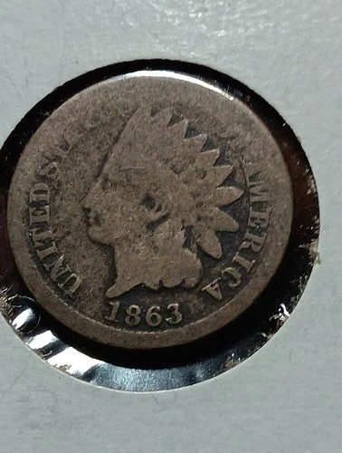 👉1863 INDIAN HEAD  PENNY   Vg CHOICE  - I/54*4