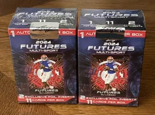 2x 2024 Leaf Futures MULTI-SPORT Blaster Box Lot Rookie Auto Autograph Rookie RC