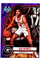 2024-25 Bowman University Chrome #8 Asa Newell Purple Lava Refractor