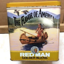 VINTAGE 1992 RED MAN TOBACCO COLLECTORS TIN  LIMITED EDITION         "READ INFO"