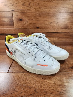 PUMA SNOOPY Ralph Sampson Men's White Leather Low Sneaker Limited Edition Sz 12