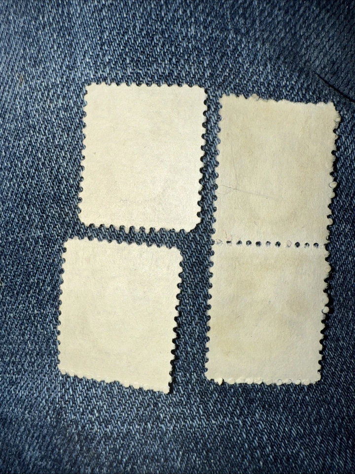 РЕДКАЯ 1932 3 цента Джордж Вашингтон США почтовая марка фиолетовый/фиолетовый 4 упаковки - Изображение 3 из 4