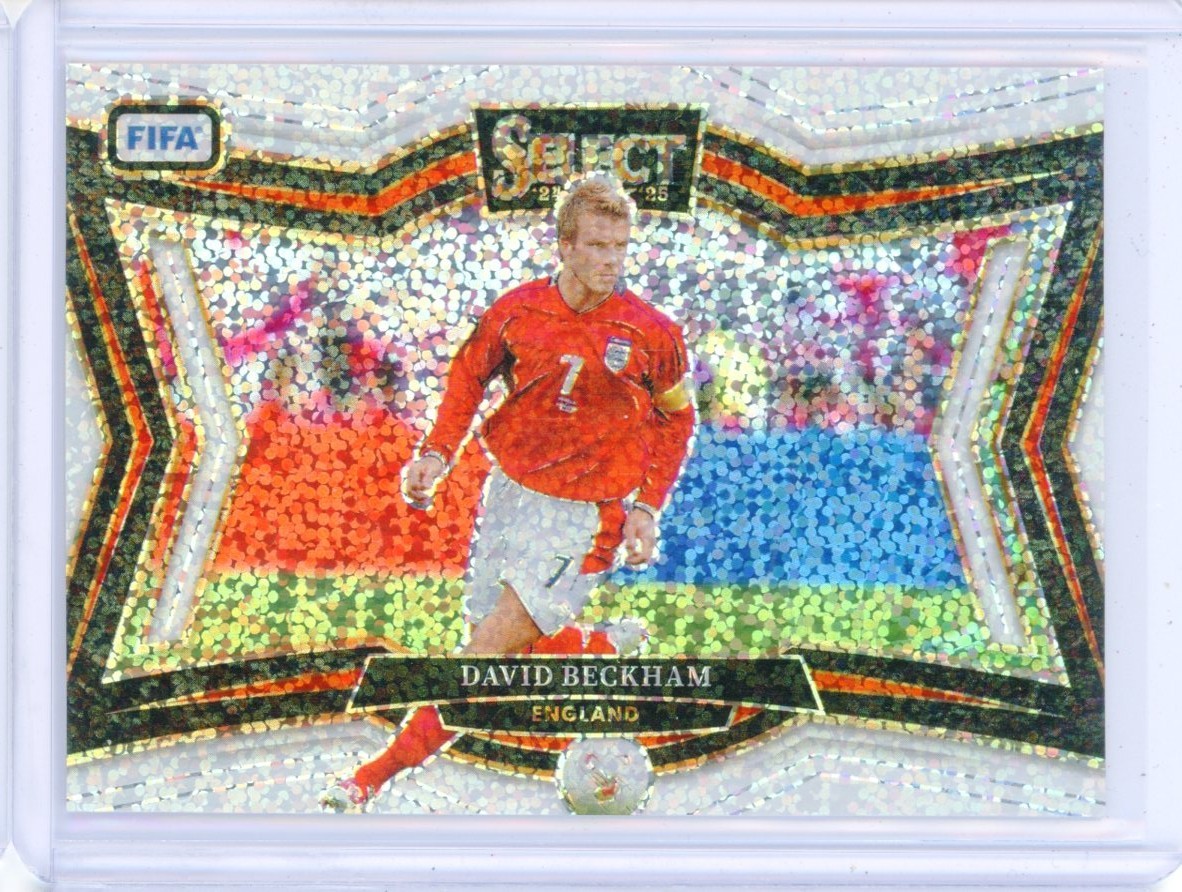 2024-25 Panini Select FIFA DAVID BECKHAM Field Level White Sparkle