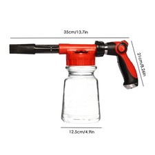 ›Car Wash Foam Gun With 1L White Bottle Spray Nozzle Connector Foam Sprayer For