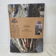 Jurassic World Cotton Duvet Cover Set Single Kids Bedding 155x220 New