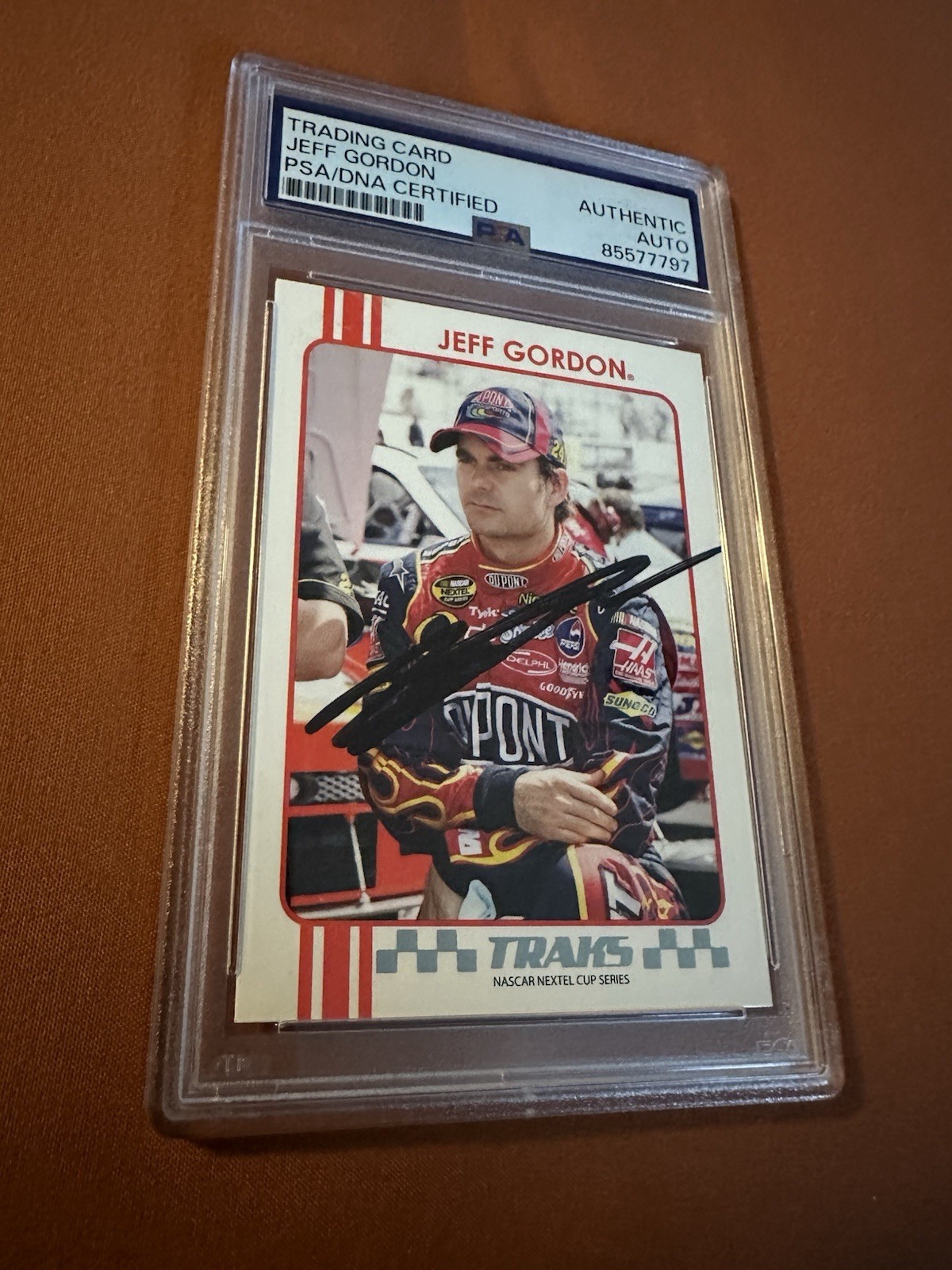 Jeff Gordon Signed 2007 Press Pass Card #8 PSA /DNA Slab COA