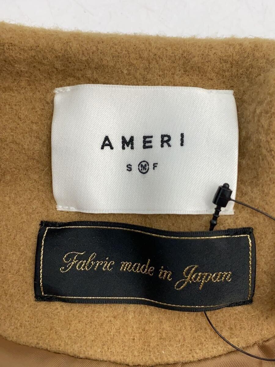 AMERI Wool No Collar Coat M Camel Japan Eyelet Wo… - image 3