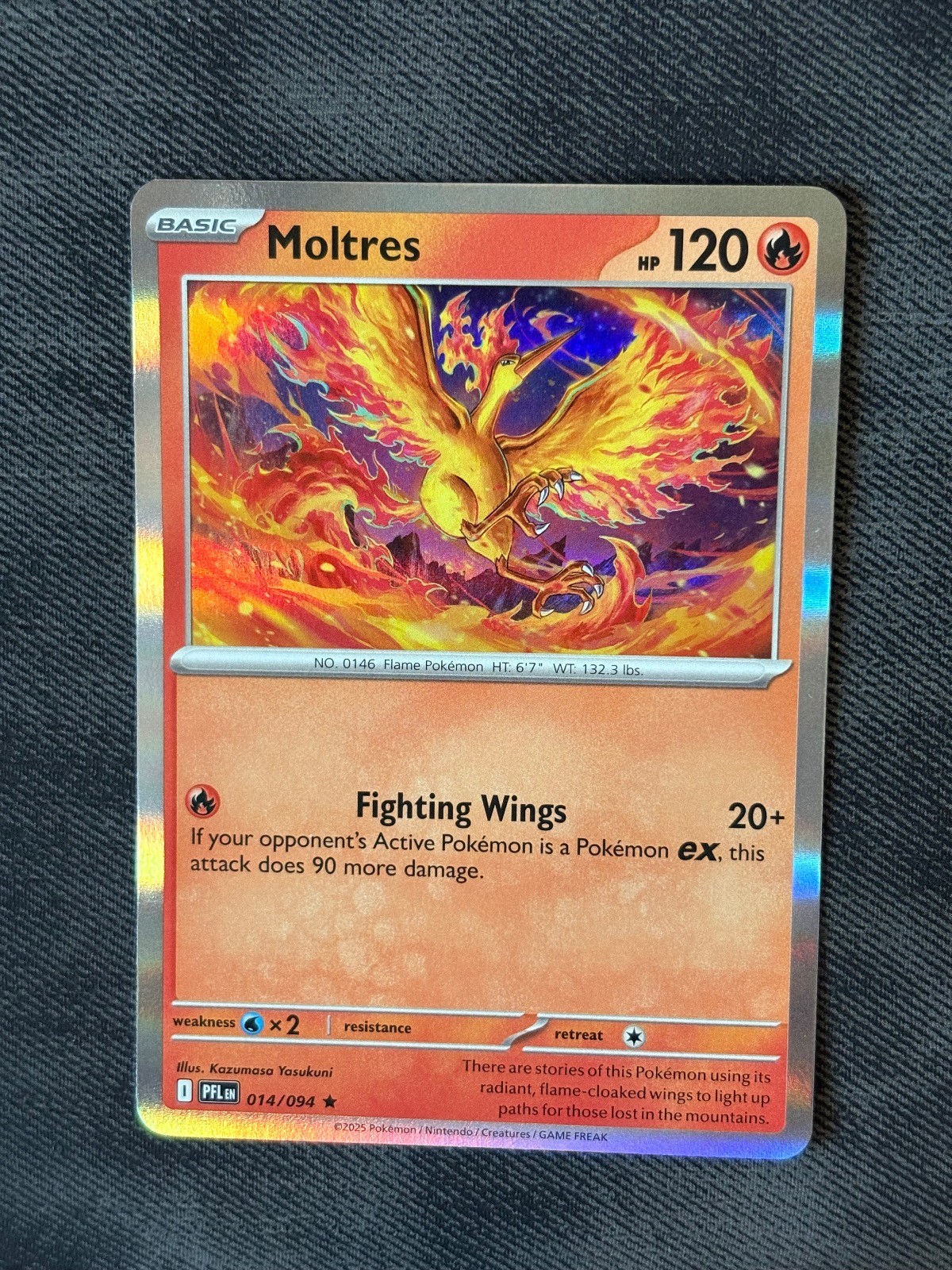 Moltres 014/094 Rare Phantasmal Flames Pokemon Holo Near Mint