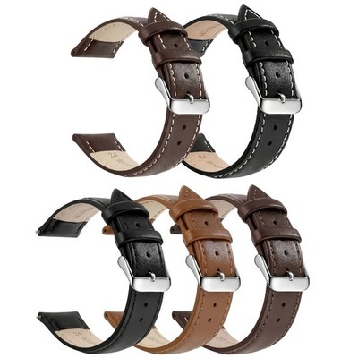 Echtleder Uhrenarmband Ersatz Lederband Braun Schwarz Uhr 18 20 22 Unisex Basic