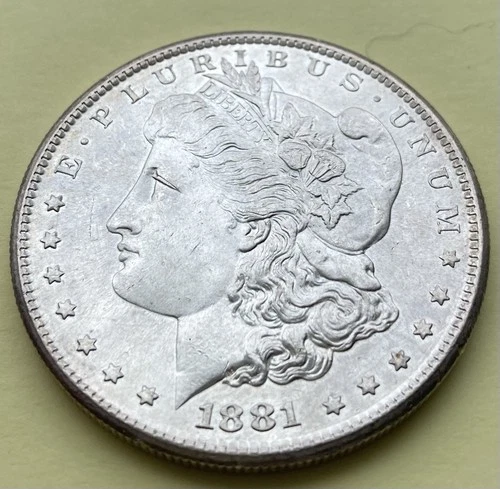 1881-S  BEAUTIFUL  UNCIRCULATED  MORGAN SILVER DOLLAR. 90% SILVER