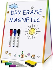 Scribbledo Table Top White Board Magnetic Easel for Kids Dry 18" x 12",